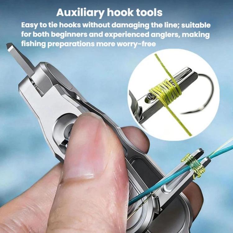 3 In 1 Fishing Line Cutter Knot Hook Tying Tool, Fishing Scissors, Fishing Scissors+Retractable Clip