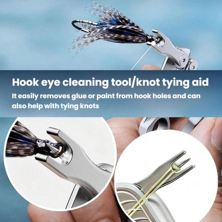 3 In 1 Fishing Line Cutter Knot Hook Tying Tool, Fishing Scissors, Fishing Scissors+Retractable Clip