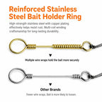 LINNHUE 4pcs /Box Carp Fishing Hooks Hand Tied High Carbon Steel Chinu Hooks With Bait Spring, No. 0.3, No. 0.5, No. 0.8, No. 1.0, No. 2.0, No. 3.0