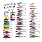 HENGJIA Set056 56 PCS Sequin Set Metal Sequins False Bait Fresh Sea Bass Fishing Bait Set, Length: 3 to 10cm, Boxed, Boxed
