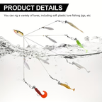 Alabama Umbrella Rig Fishing Lure Set 7 Pack - 5-Arm Multi-Head Bass Lure with Ultralight Tripod Frame, Beginner Friendly Swimbait Rig for Bass Walleye Striper, Mixed Color Freshwater Fishing Tackle