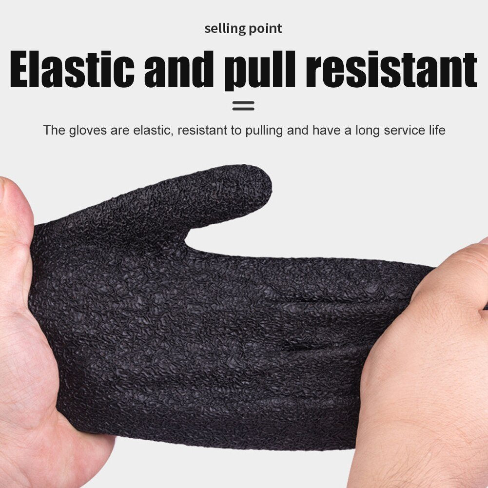 Anti Slip Fishing Gloves Puncture Resistant Latex