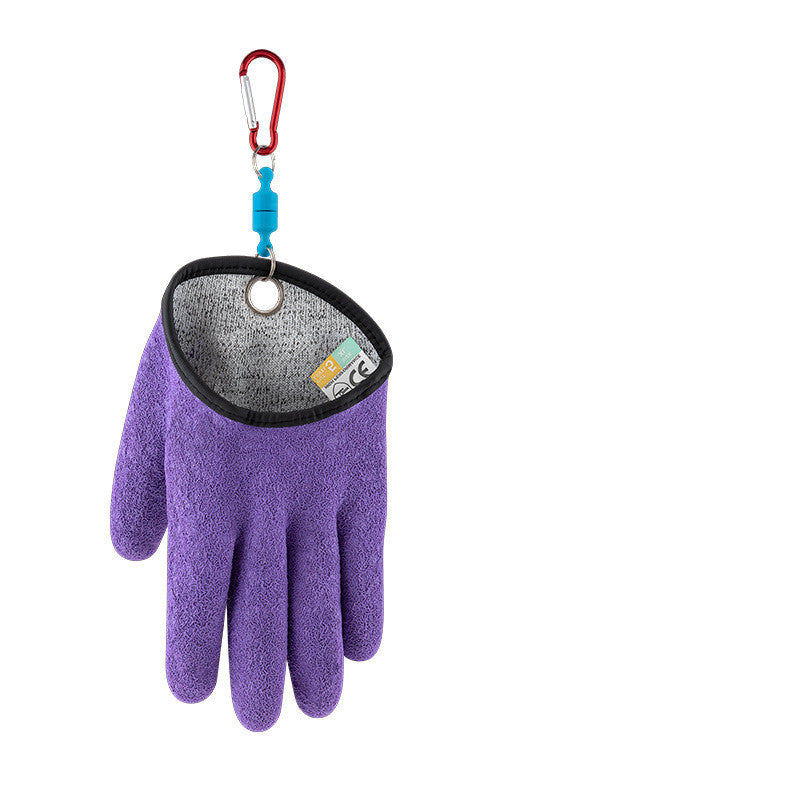 Anti Slip Fishing Gloves Puncture Resistant Latex