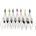 Alabama Umbrella Rig Fishing Lure Set 7 Pack - 5-Arm Multi-Head Bass Lure with Ultralight Tripod Frame, Beginner Friendly Swimbait Rig for Bass Walleye Striper, Mixed Color Freshwater Fishing Tackle