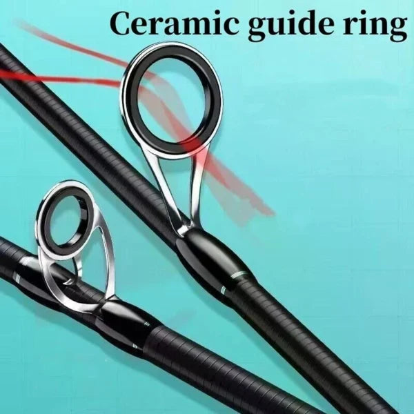 Lure Fishing Rod 180 Cm-6 Ft Carbon Fiber Casting Spinning Rod 2 Section Pole Bass